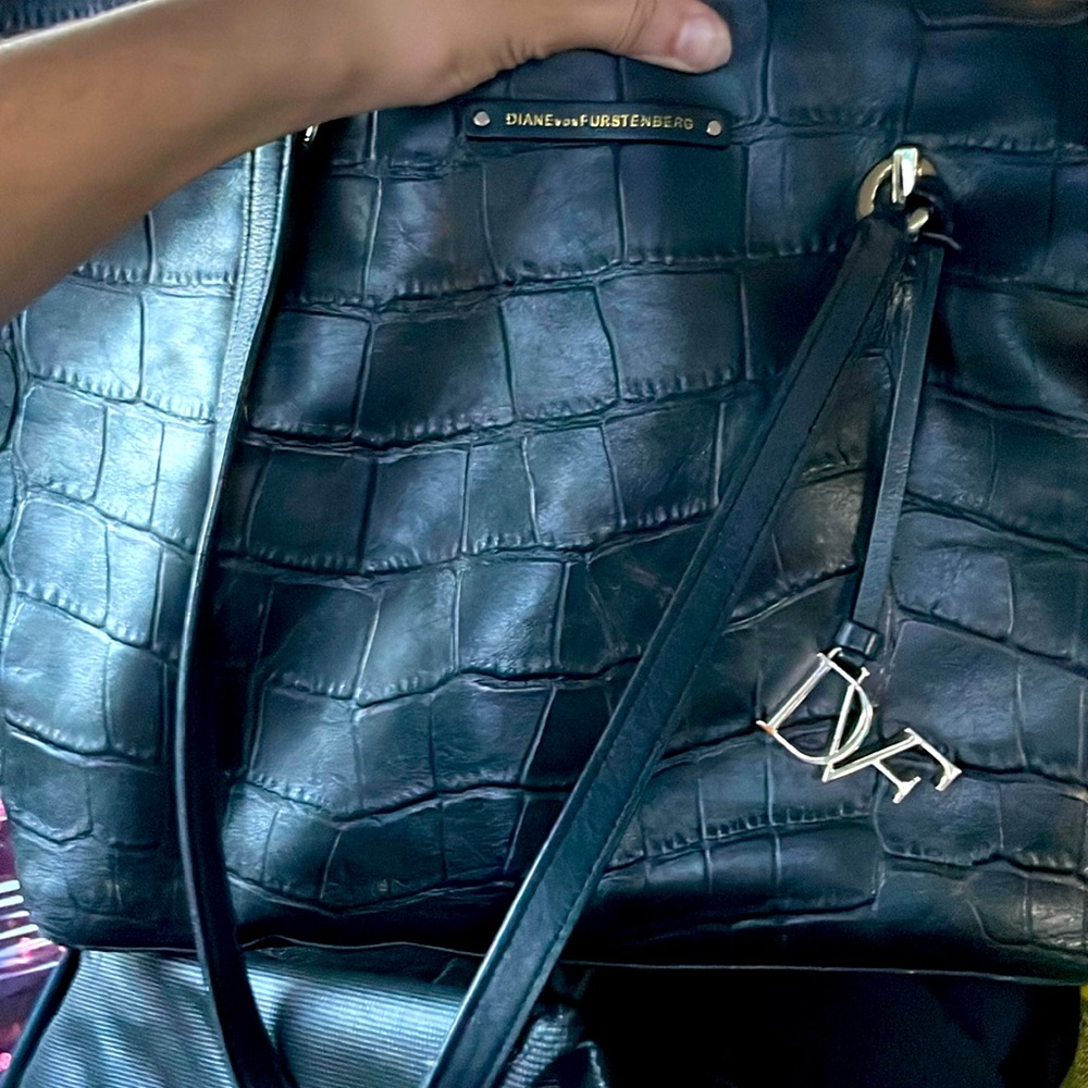 Diane Von Furstenberg Black Leather purse